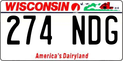 WI license plate 274NDG