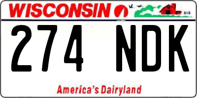 WI license plate 274NDK