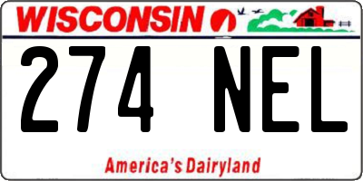 WI license plate 274NEL