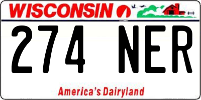 WI license plate 274NER