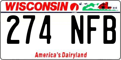 WI license plate 274NFB