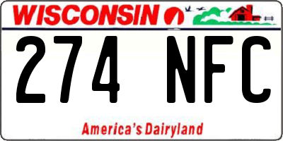 WI license plate 274NFC