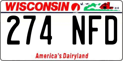 WI license plate 274NFD