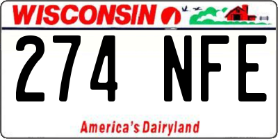 WI license plate 274NFE