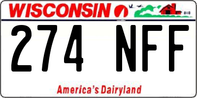 WI license plate 274NFF