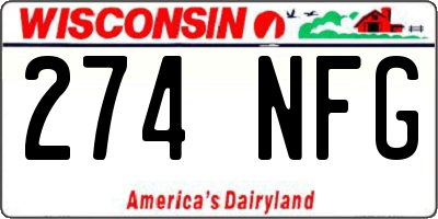 WI license plate 274NFG
