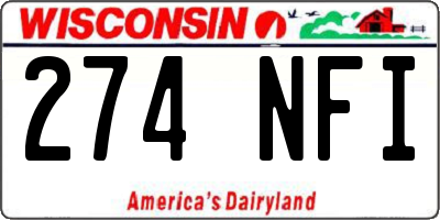 WI license plate 274NFI