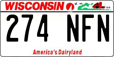 WI license plate 274NFN
