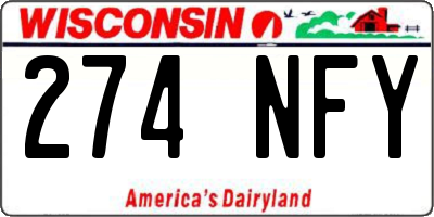 WI license plate 274NFY