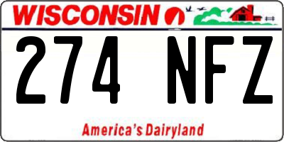 WI license plate 274NFZ