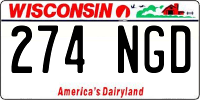 WI license plate 274NGD