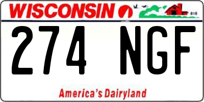 WI license plate 274NGF