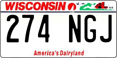 WI license plate 274NGJ