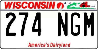 WI license plate 274NGM