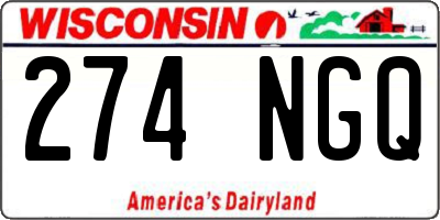 WI license plate 274NGQ