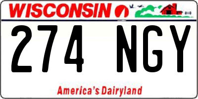 WI license plate 274NGY