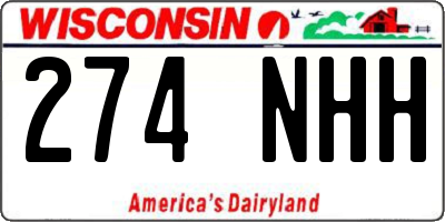 WI license plate 274NHH