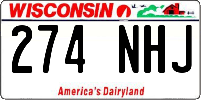 WI license plate 274NHJ