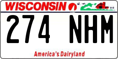 WI license plate 274NHM