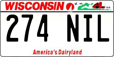WI license plate 274NIL