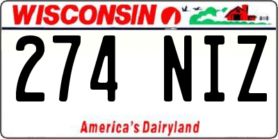 WI license plate 274NIZ