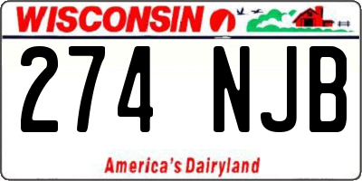WI license plate 274NJB