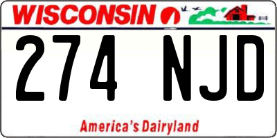 WI license plate 274NJD