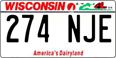 WI license plate 274NJE