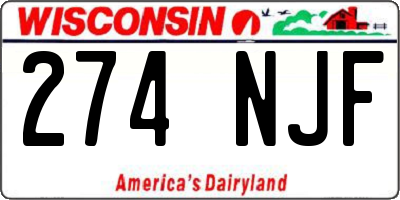 WI license plate 274NJF