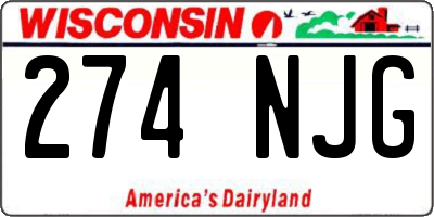 WI license plate 274NJG
