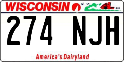WI license plate 274NJH