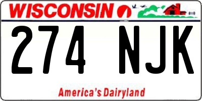 WI license plate 274NJK