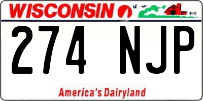 WI license plate 274NJP