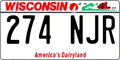 WI license plate 274NJR