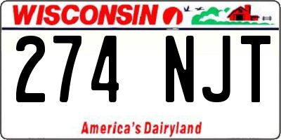 WI license plate 274NJT