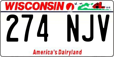 WI license plate 274NJV