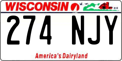 WI license plate 274NJY