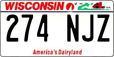 WI license plate 274NJZ