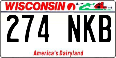 WI license plate 274NKB