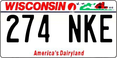 WI license plate 274NKE
