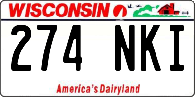 WI license plate 274NKI