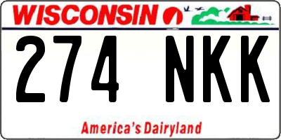 WI license plate 274NKK