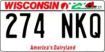 WI license plate 274NKQ