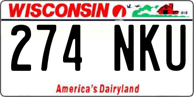 WI license plate 274NKU