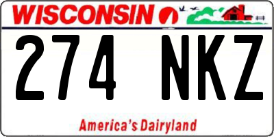 WI license plate 274NKZ