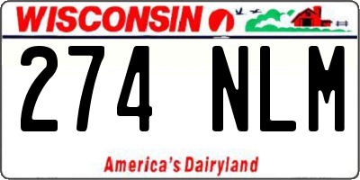 WI license plate 274NLM