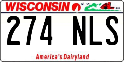 WI license plate 274NLS