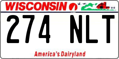 WI license plate 274NLT