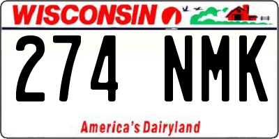WI license plate 274NMK