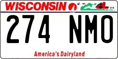 WI license plate 274NMO